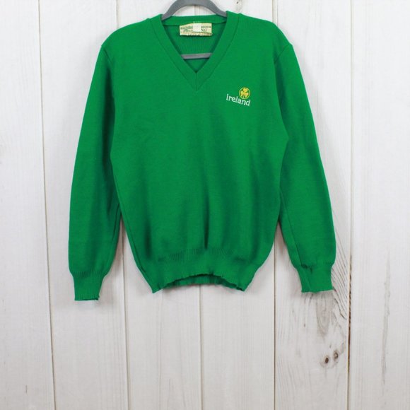 Vintage Traditional Craft Green V Neck Knitwear Pullover Sweater Size 38/40 - Picture 3 of 9